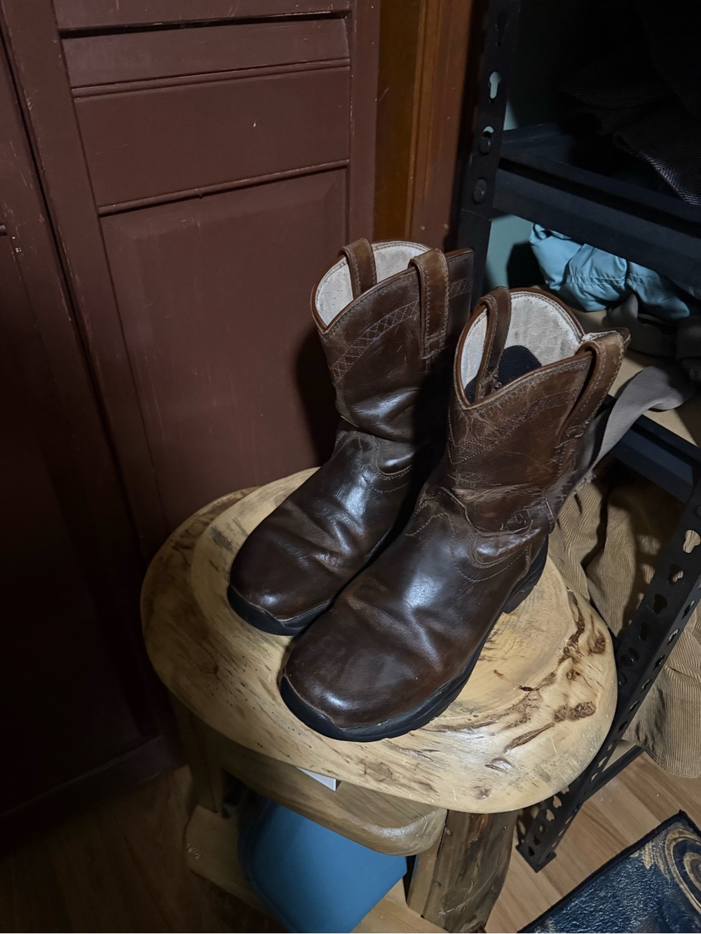 Brown Leather Men’s Western Work Boots ariat